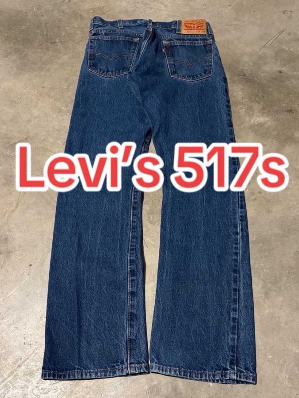 Levi's 517 Men's Bootcut Jeans in Dark Blue Denim